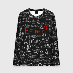 Мужской лонгслив 3D Формулы E=mc2