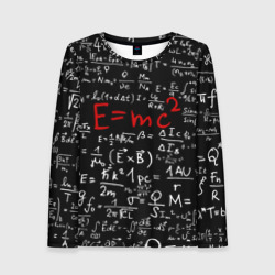 Женский лонгслив 3D Формулы E=mc2