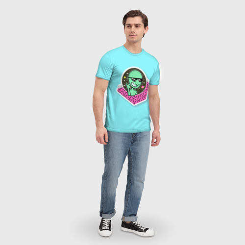 Мужская футболка 3D UFO BRO, цвет 3D печать - фото 5