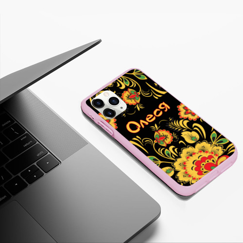 Чехол для iPhone 11 Pro Max матовый Олеся, роспись под хохлому - фото 5