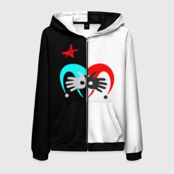 Мужская толстовка 3D на молнии Алиса