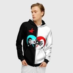 Мужская толстовка 3D на молнии Алиса - фото 2