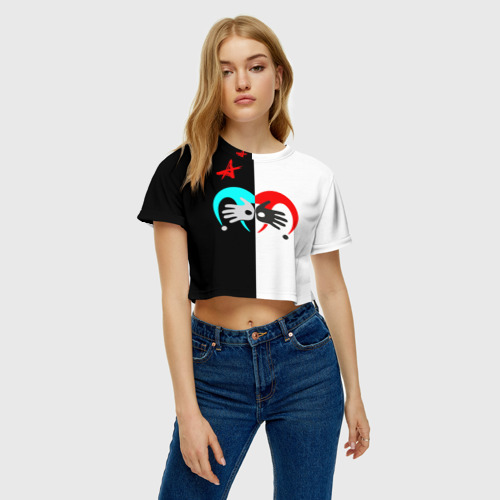 Женская футболка Crop-top 3D Алиса, цвет 3D печать - фото 4
