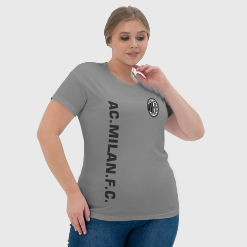 Женская футболка 3D AC MILAN, цвет 3D печать - фото 6