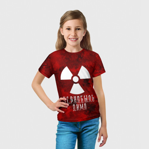 Детская футболка 3D Ч.Е.Р.Н.О.Б.Ы.Л.Ь ДИМА, цвет 3D печать - фото 5