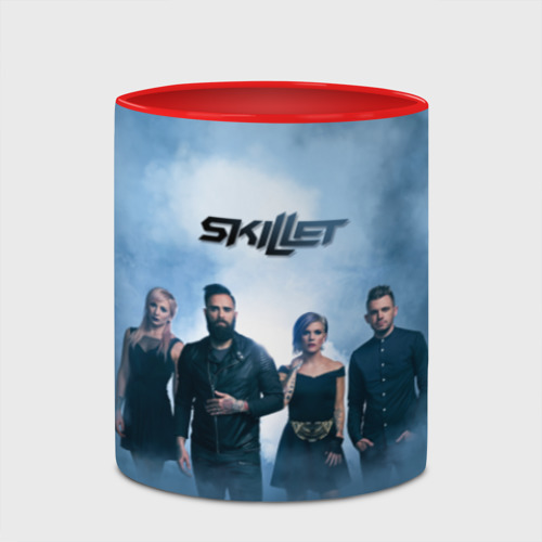 Кружка с полной запечаткой Skillet, цвет белый + красный - фото 4