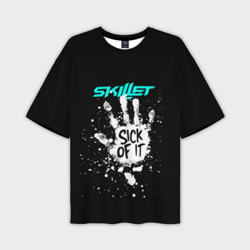 Мужская футболка oversize 3D Sick of it, цвет 3D печать