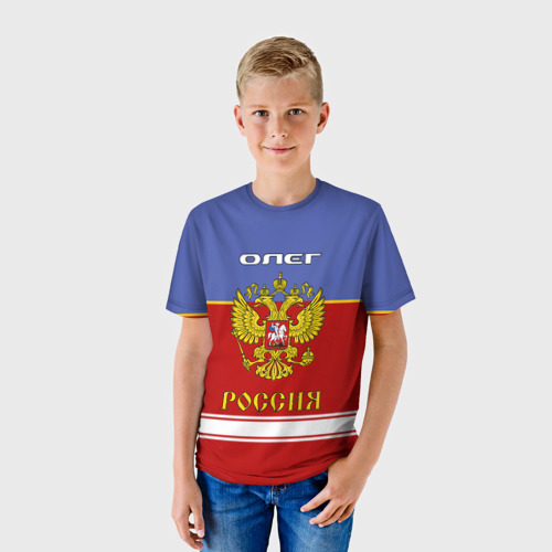 Детская футболка 3D Хоккеист Олег, цвет 3D печать - фото 3