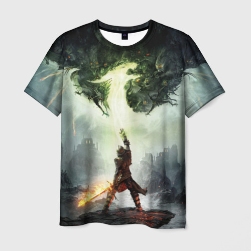 Мужская футболка с принтом Dragon Age: Inquisition, вид спереди №1