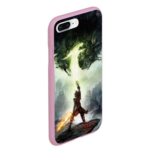 Чехол для iPhone 7Plus/8 Plus матовый Dragon Age: Inquisition, цвет розовый - фото 3