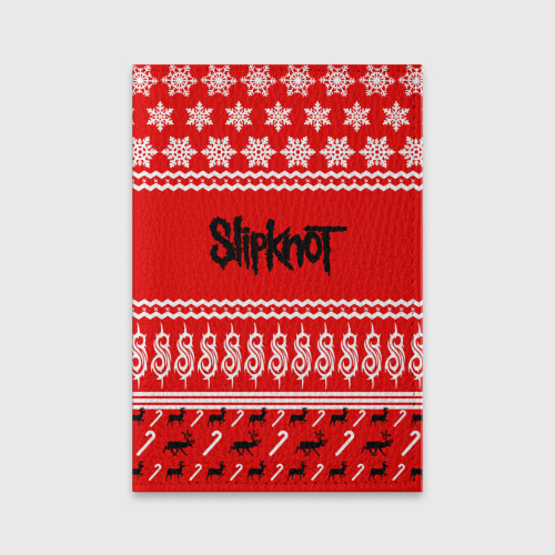 Обложка для паспорта матовая кожа Праздничный Slipknot, цвет бирюзовый