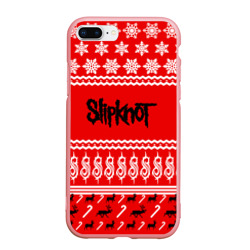 Чехол для iPhone 7Plus/8 Plus матовый Праздничный Slipknot