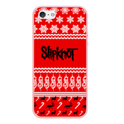 Чехол для iPhone 5/5S матовый Праздничный Slipknot