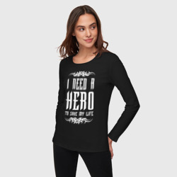 Женский лонгслив хлопок I Need a Hero - фото 2