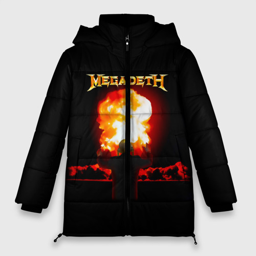 Женская зимняя куртка Oversize Megadeth, цвет черный