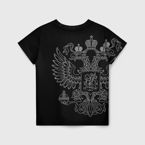 Детская футболка 3D Танкист белый герб РФ, цвет 3D печать - фото 2