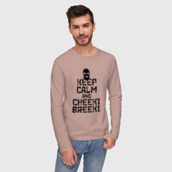 Мужской лонгслив хлопок Keep calm and cheeki breeki - фото 2