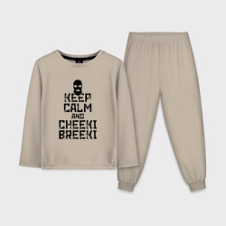 Детская пижама с лонгсливом хлопок Keep calm and cheeki breeki