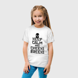 Детская футболка хлопок Keep calm and cheeki breeki - фото 2