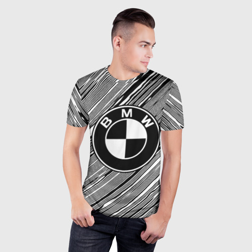Мужская футболка 3D Slim BMW SPORT LINE - фото 3