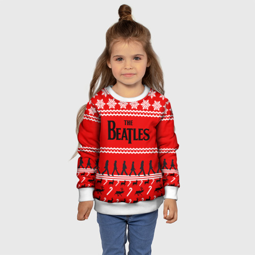 Детский свитшот 3D Праздничный The Beatles, цвет 3D печать - фото 7