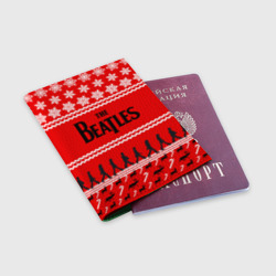 Обложка для паспорта матовая кожа Праздничный The Beatles - фото 2