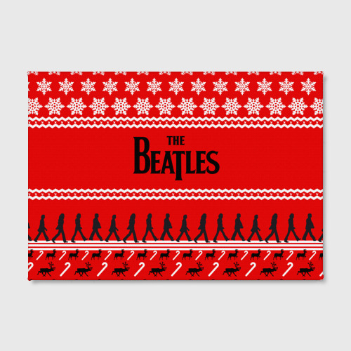 Холст прямоугольный Праздничный The Beatles, цвет 3D печать - фото 2