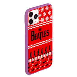 Чехол для iPhone 11 Pro Max матовый Праздничный The Beatles - фото 2