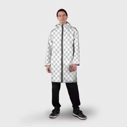 Дождевик унисекс 3D Прозрачность из редактора - паттерн квадратиков - фото 2