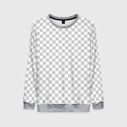 Женский свитшот 3D Прозрачность из редактора - паттерн квадратиков