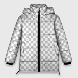 Женская зимняя куртка Oversize Прозрачность из редактора - паттерн квадратиков