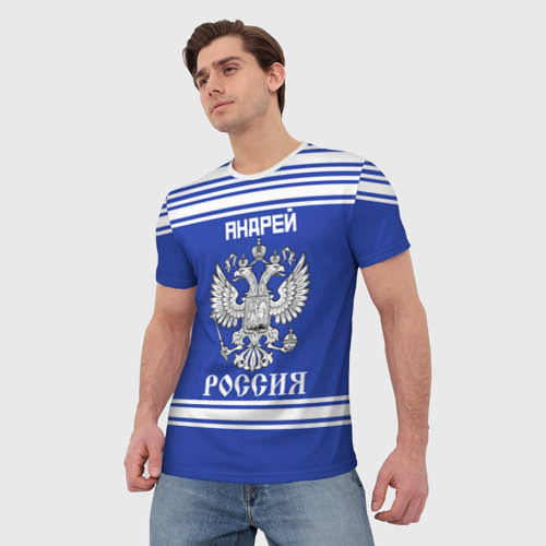 Мужская футболка 3D Андрей SPORT UNIFORM 2018, цвет 3D печать - фото 3