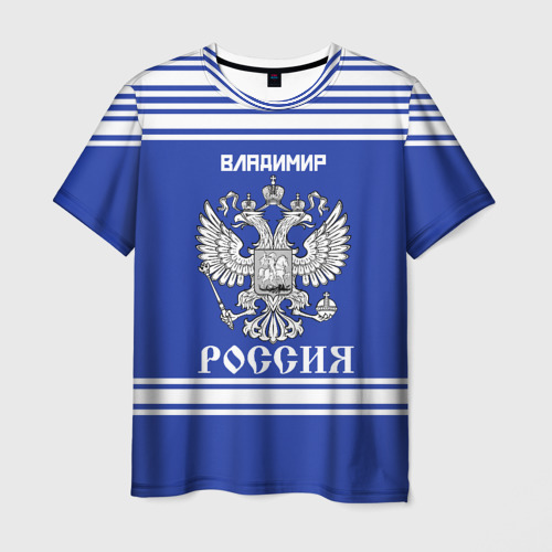 Мужская футболка 3D Владимир SPORT UNIFORM 2018, цвет 3D печать