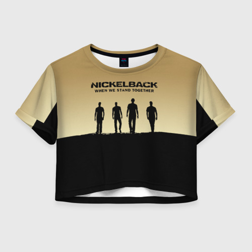 Женская футболка Crop-top 3D Nickelback, цвет 3D печать