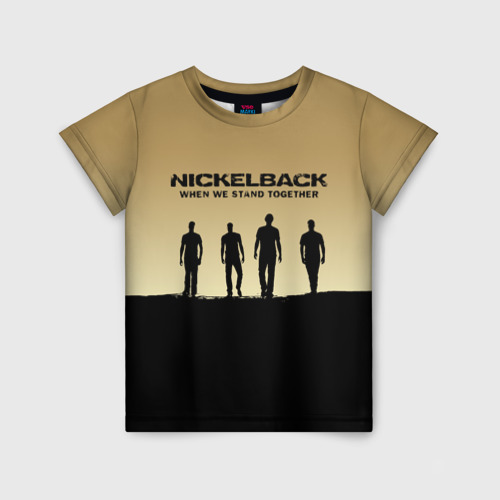 Детская футболка 3D с принтом Nickelback, вид спереди #2