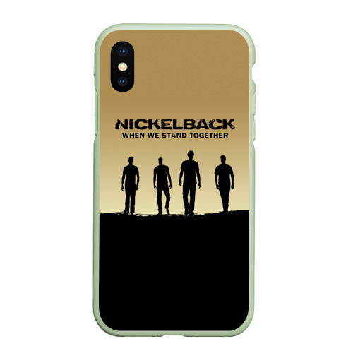 Чехол для iPhone XS Max матовый Nickelback, цвет салатовый