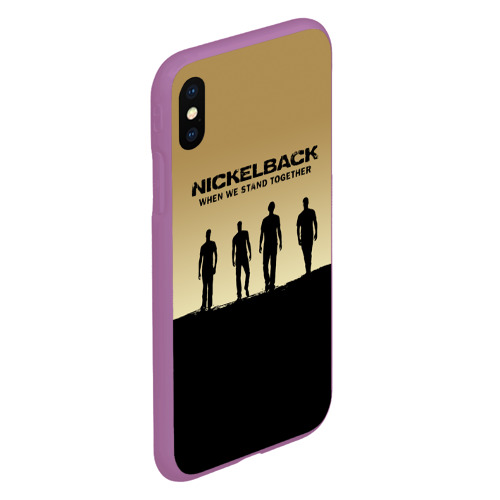 Чехол для iPhone XS Max матовый Nickelback, цвет фиолетовый - фото 3