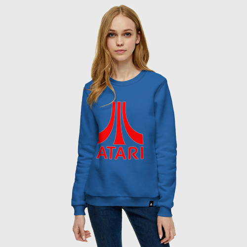 Женский свитшот хлопок Atari, цвет синий - фото 3