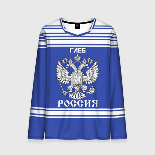 Мужской лонгслив 3D Глеб SPORT UNIFORM 2018, цвет 3D печать