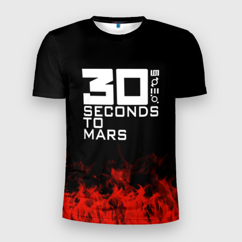 Мужская футболка 3D Slim 30 seconds to mars, цвет 3D печать