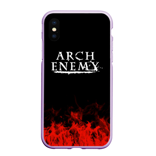 Чехол для iPhone XS Max матовый Arch Enemy, цвет сиреневый