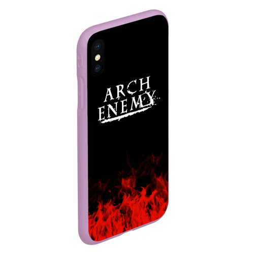 Чехол для iPhone XS Max матовый Arch Enemy, цвет сиреневый - фото 3