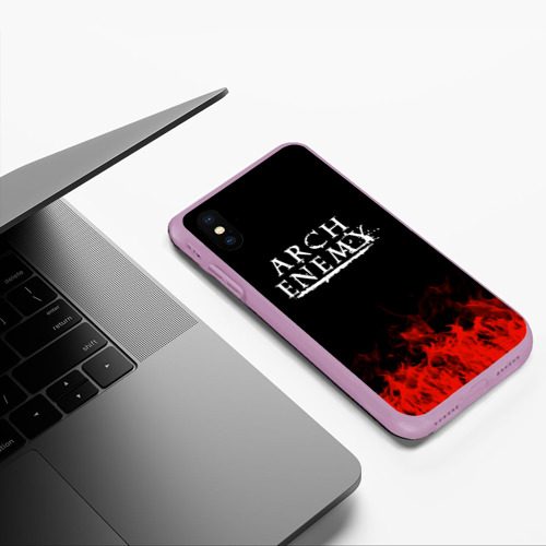 Чехол для iPhone XS Max матовый Arch Enemy, цвет сиреневый - фото 5
