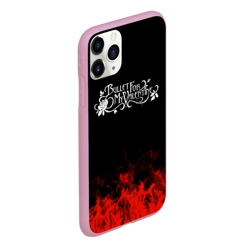 Чехол для iPhone 11 Pro Max матовый Bullet for my Valentine, цвет розовый - фото 3