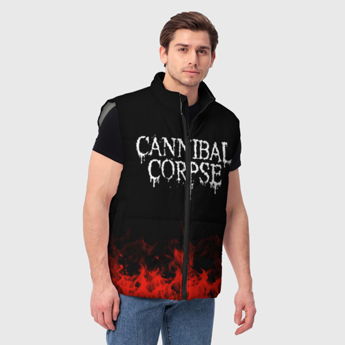 Мужской жилет утепленный 3D Cannibal Corpse, цвет светло-серый - фото 3