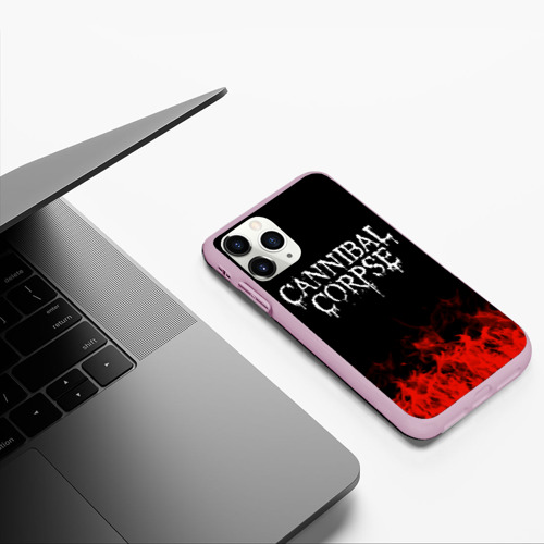 Чехол для iPhone 11 Pro матовый Cannibal Corpse, цвет розовый - фото 5