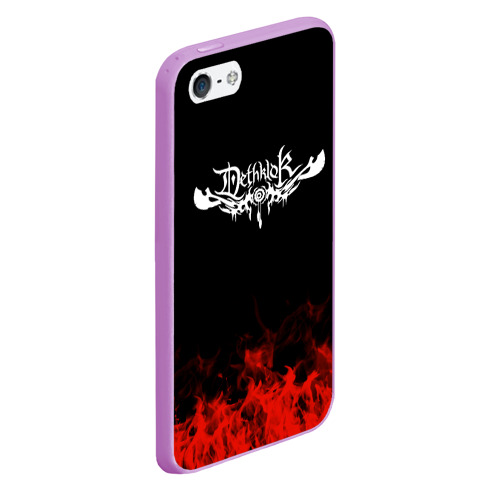 Чехол для iPhone 5/5S матовый Dethklok, цвет сиреневый - фото 3