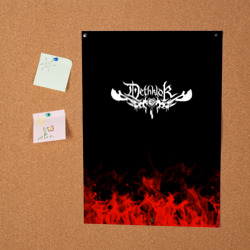 Постер с принтом Dethklok для любого человека, вид спереди №2. Цвет основы: белый