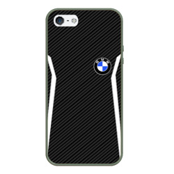 Чехол для iPhone 5/5S матовый BMW carbon БМВ карбон