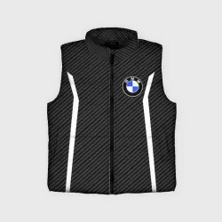 Детский жилет утепленный 3D BMW carbon БМВ карбон